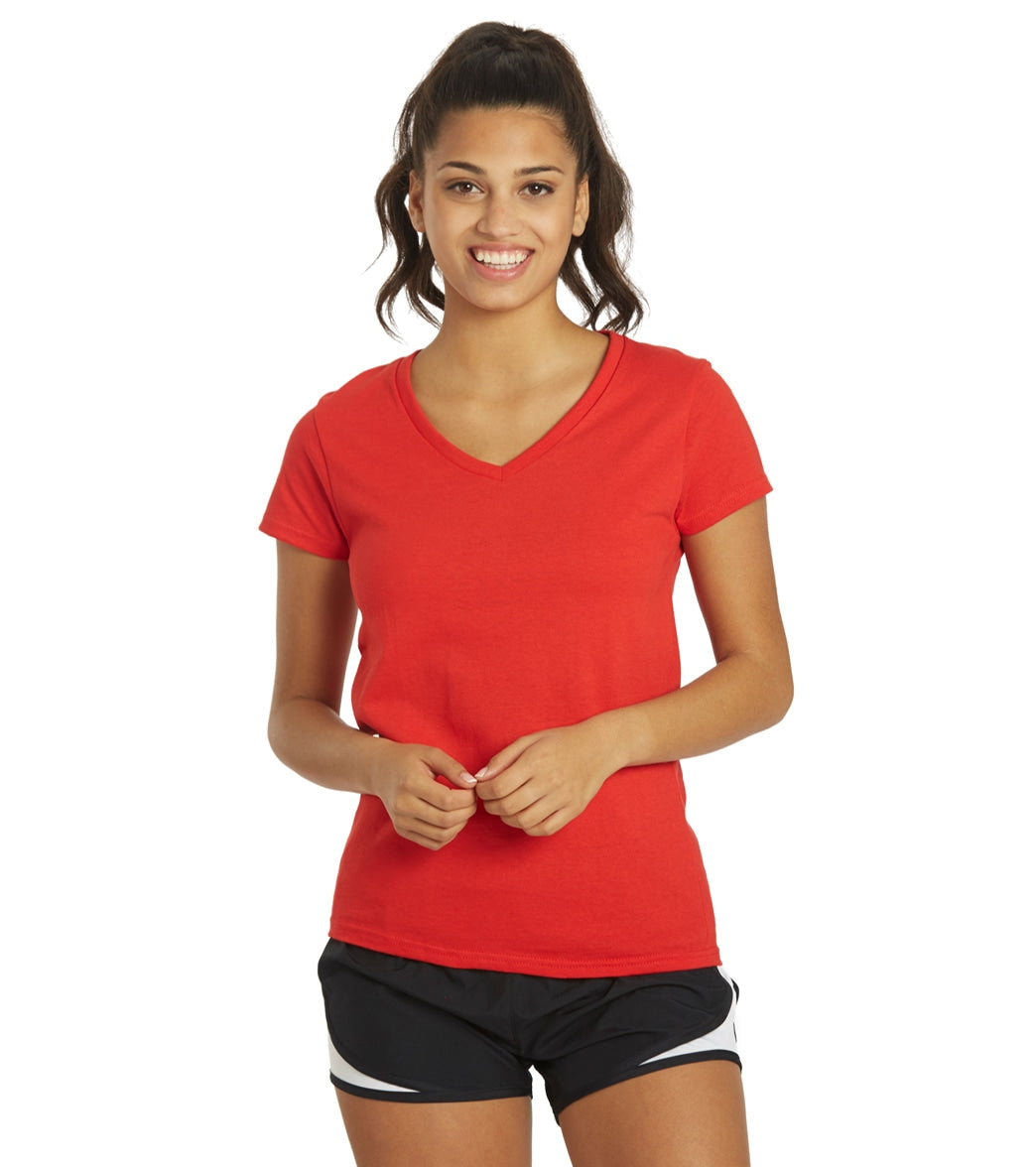 SwimOutlet Women's Cotton V-Neck T-Shirt