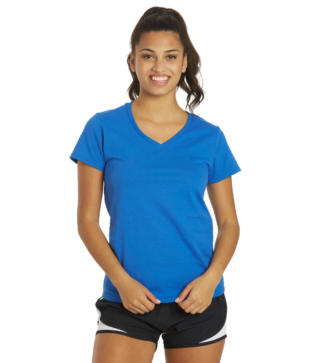 SwimOutlet Women's Cotton V-Neck T-Shirt