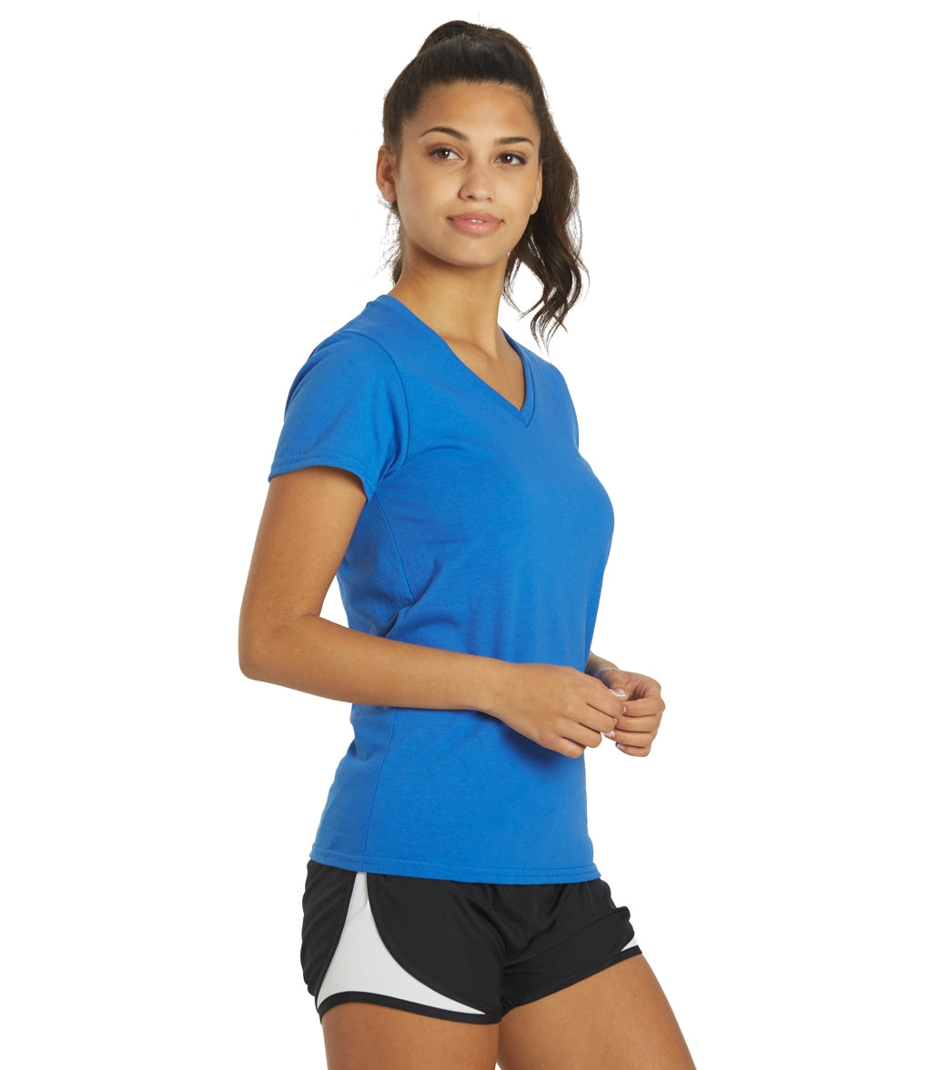 SwimOutlet Women's Cotton V-Neck T-Shirt