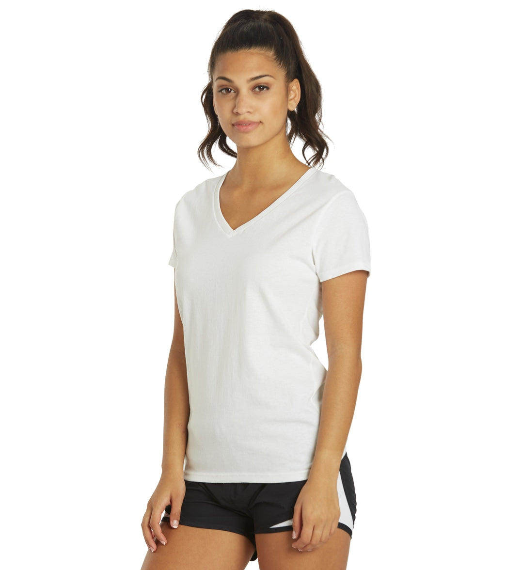 SwimOutlet Women's Cotton V-Neck T-Shirt