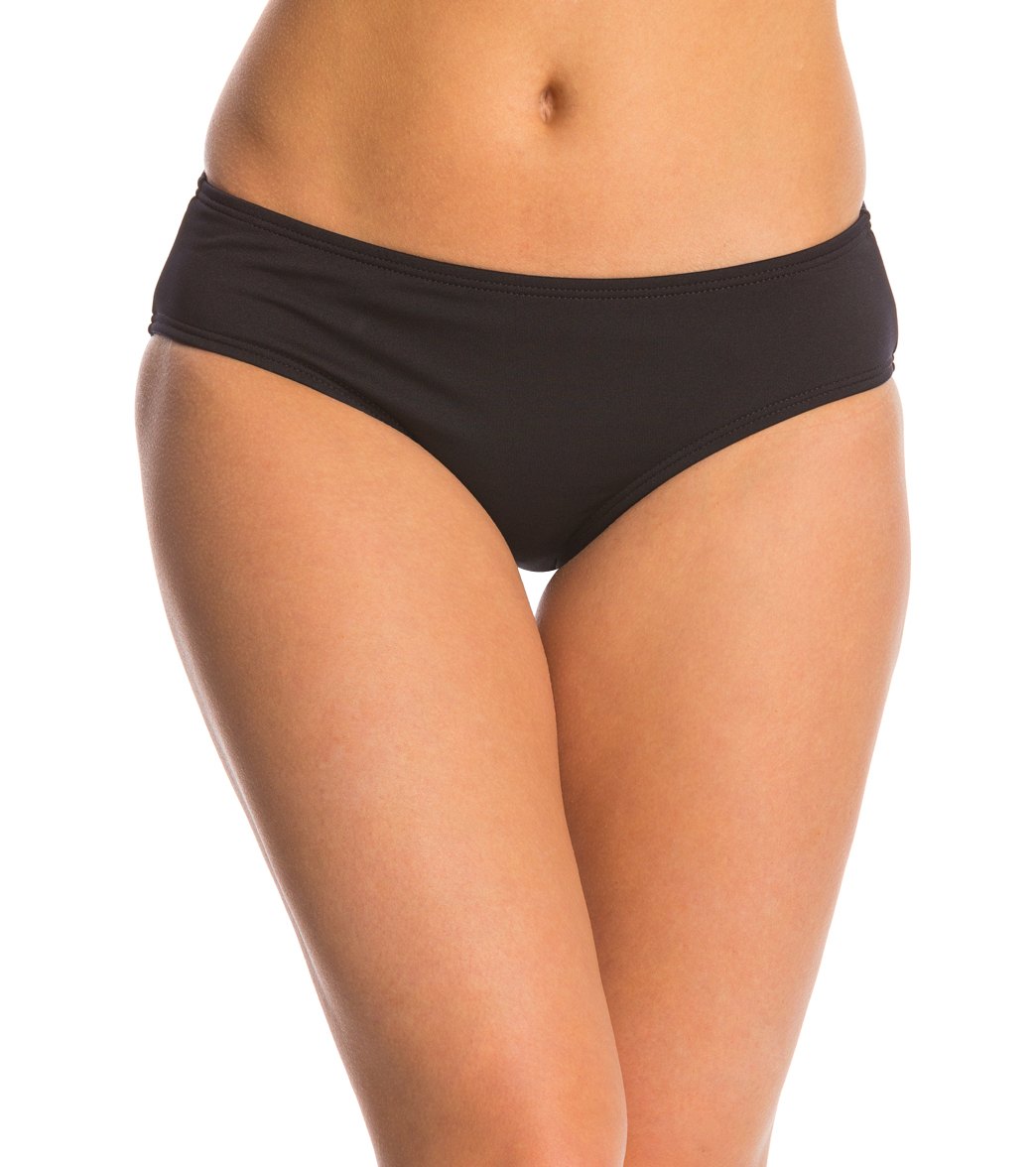 TYR Women's Solid Durafast Elite Mid Rise Bikini Bottom