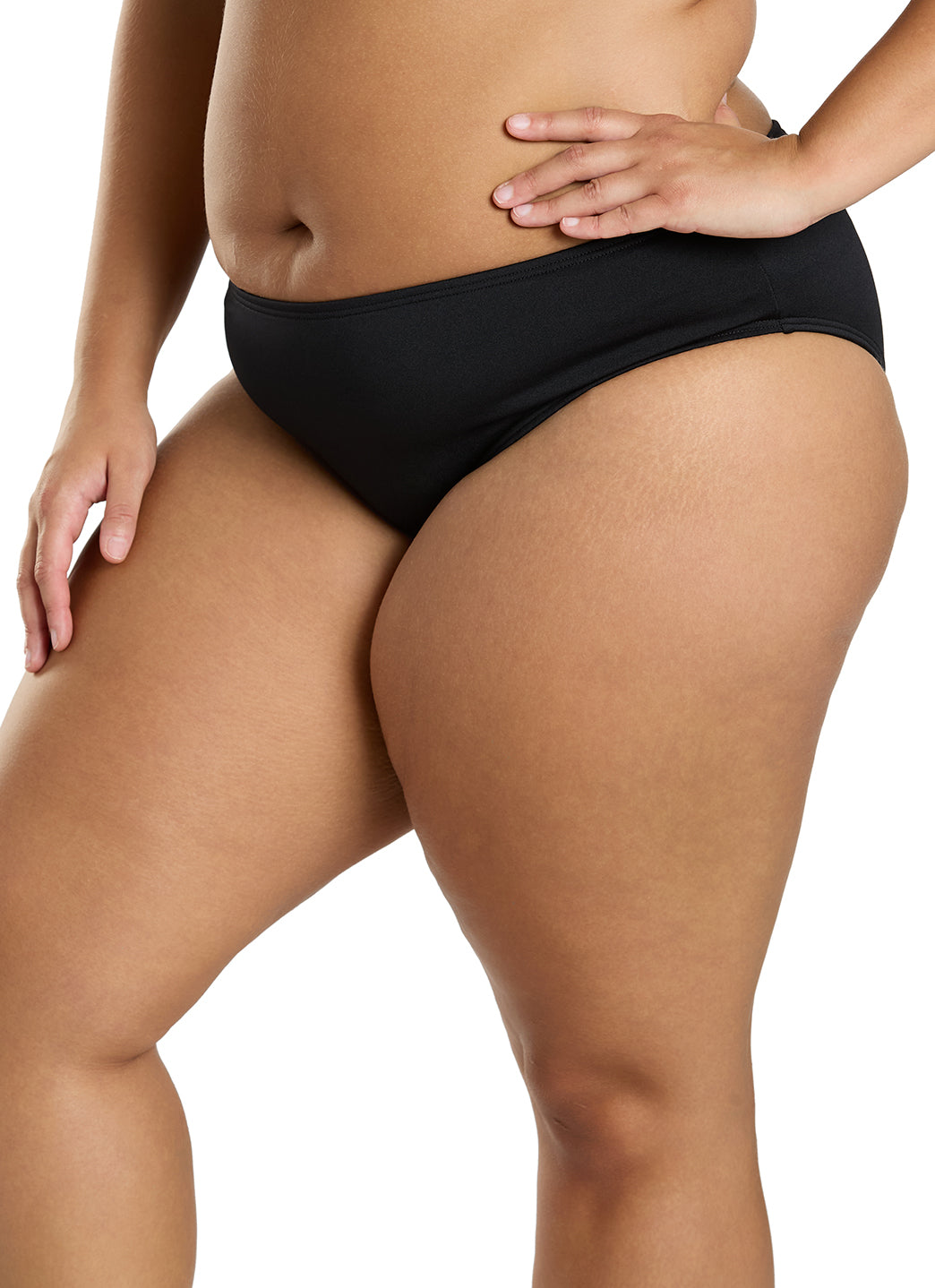 TYR Women's Solid Durafast Elite Mid Rise Bikini Bottom