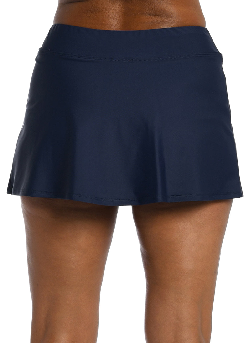 Maxine Solid Wide Waist Band Swim Skirt