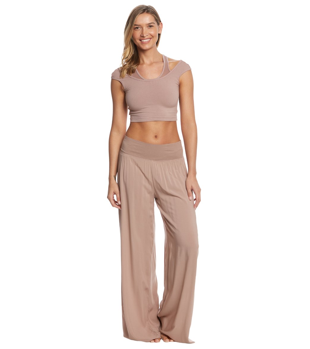 Hard Tail Flat Waist Wide Leg Yoga Pants