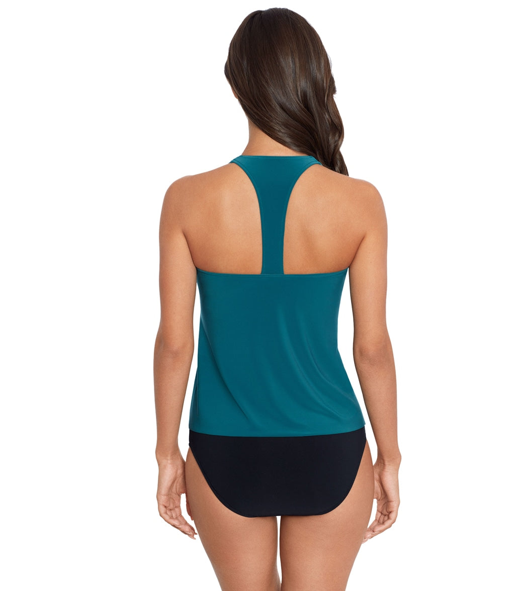 Magicsuit by Miraclesuit Solid Taylor Underwire Racerback Tankini Top