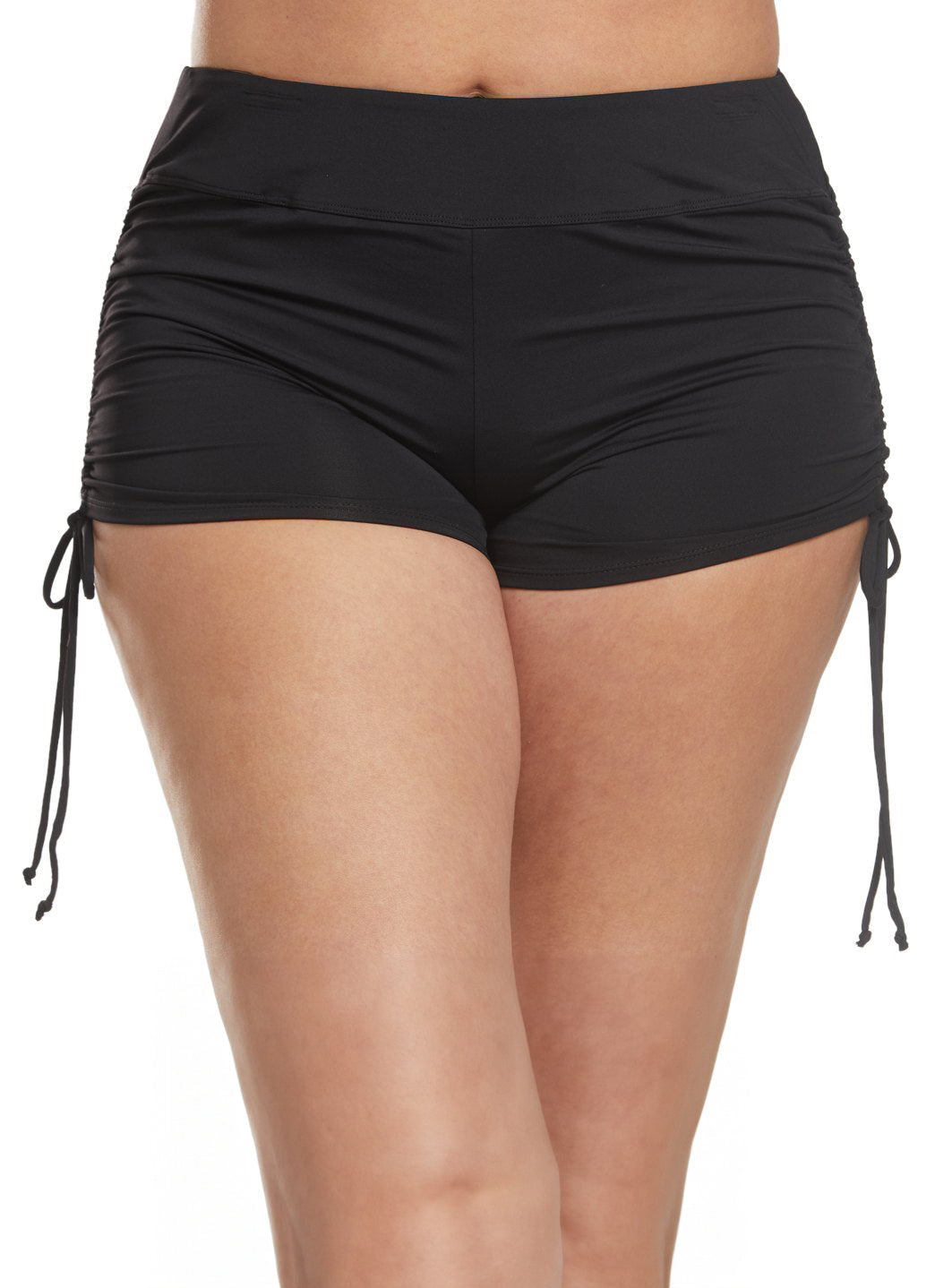 Beach House Plus Size Solid Blake Adjustable Side Tie Swim Short