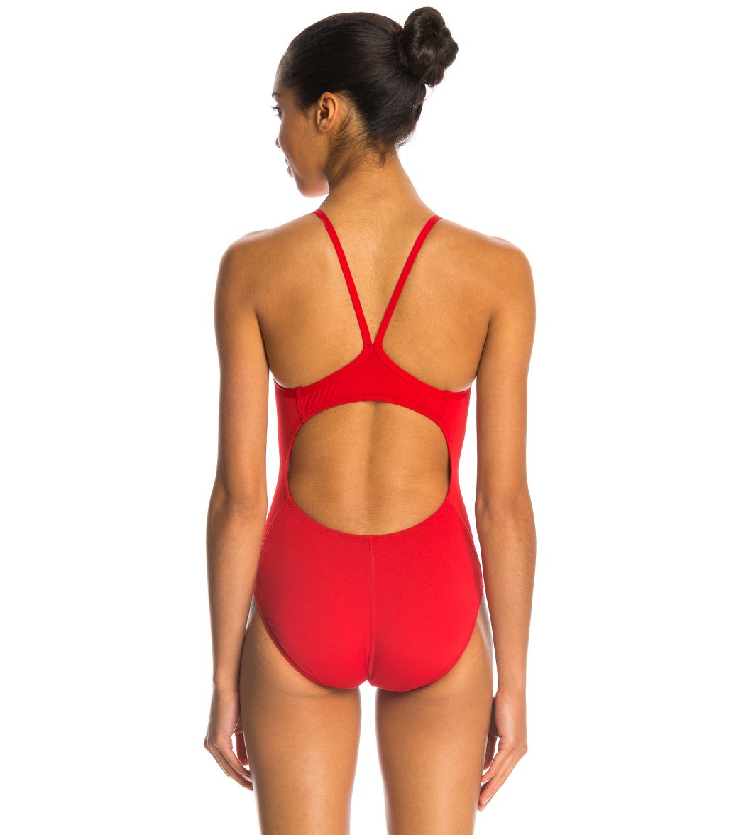 Dolfin Reliance Solid V-Back One Piece Swimsuit