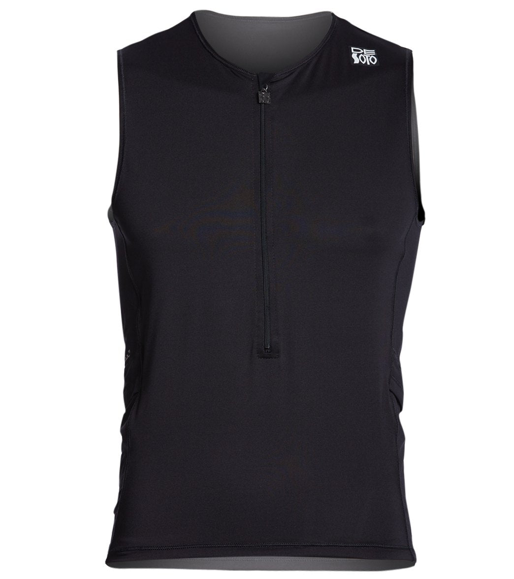 DeSoto Men's Skin Cooler Half Zip Tri Top
