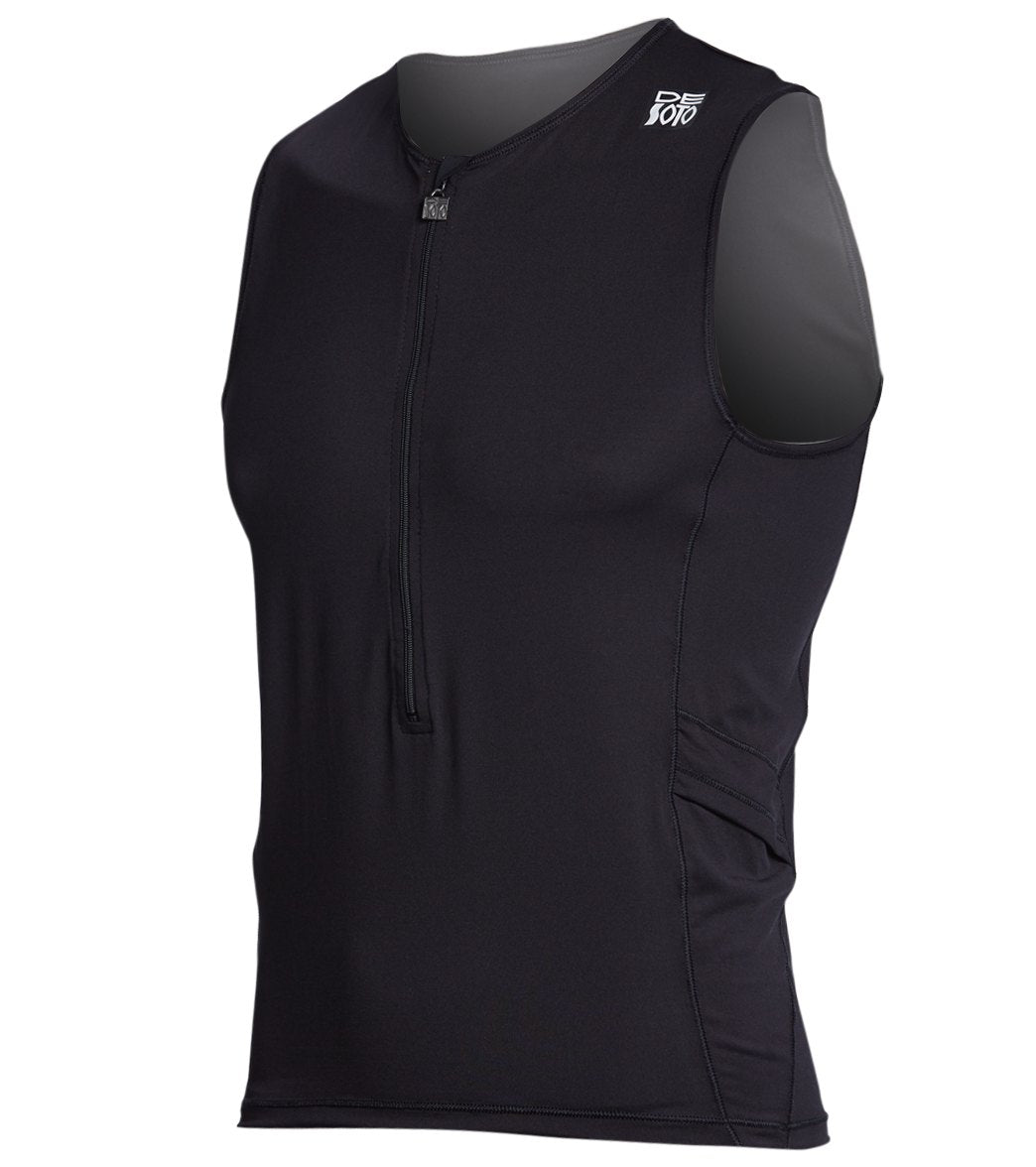 DeSoto Men's Skin Cooler Half Zip Tri Top