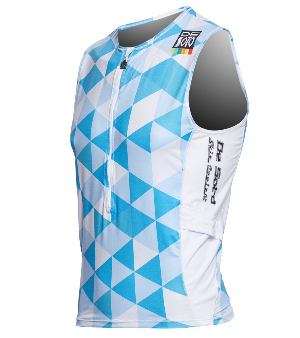 DeSoto Men's Skin Cooler Half Zip Tri Top
