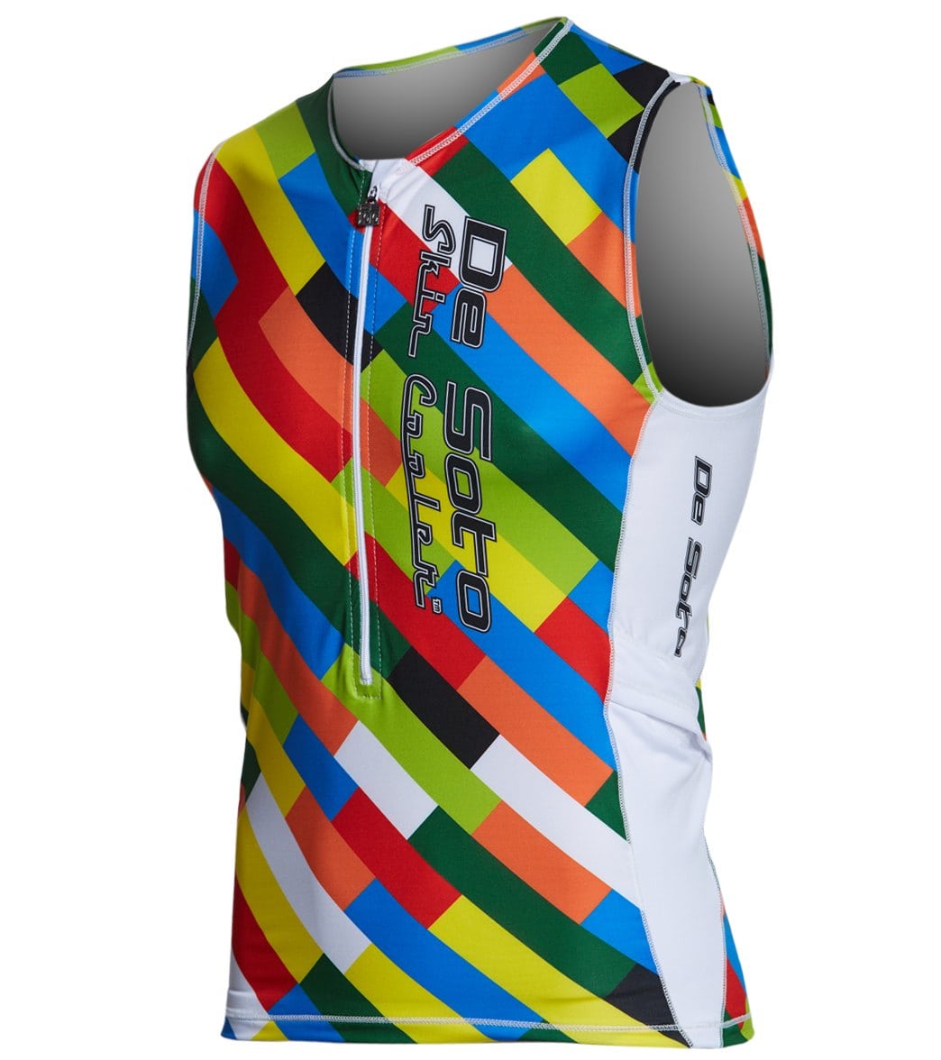 DeSoto Men's Skin Cooler Half Zip Tri Top