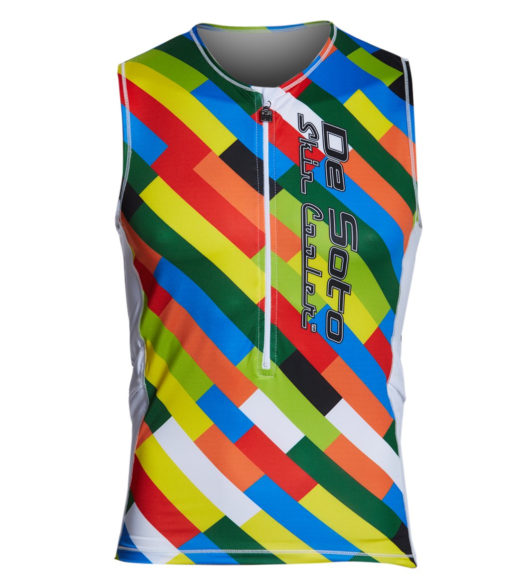 DeSoto Men's Skin Cooler Half Zip Tri Top