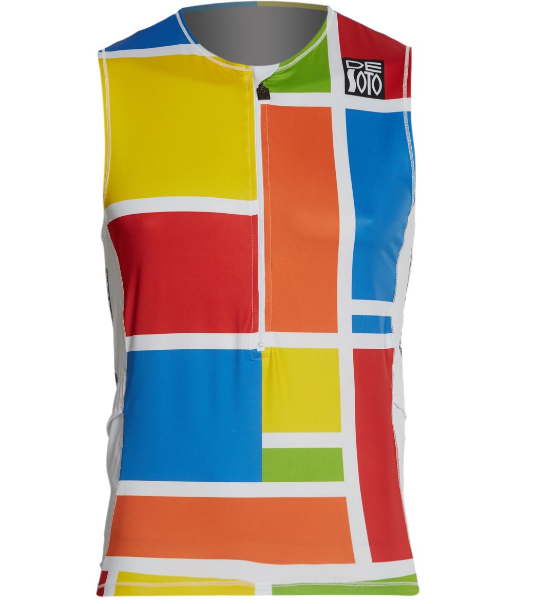 DeSoto Men's Skin Cooler Half Zip Tri Top