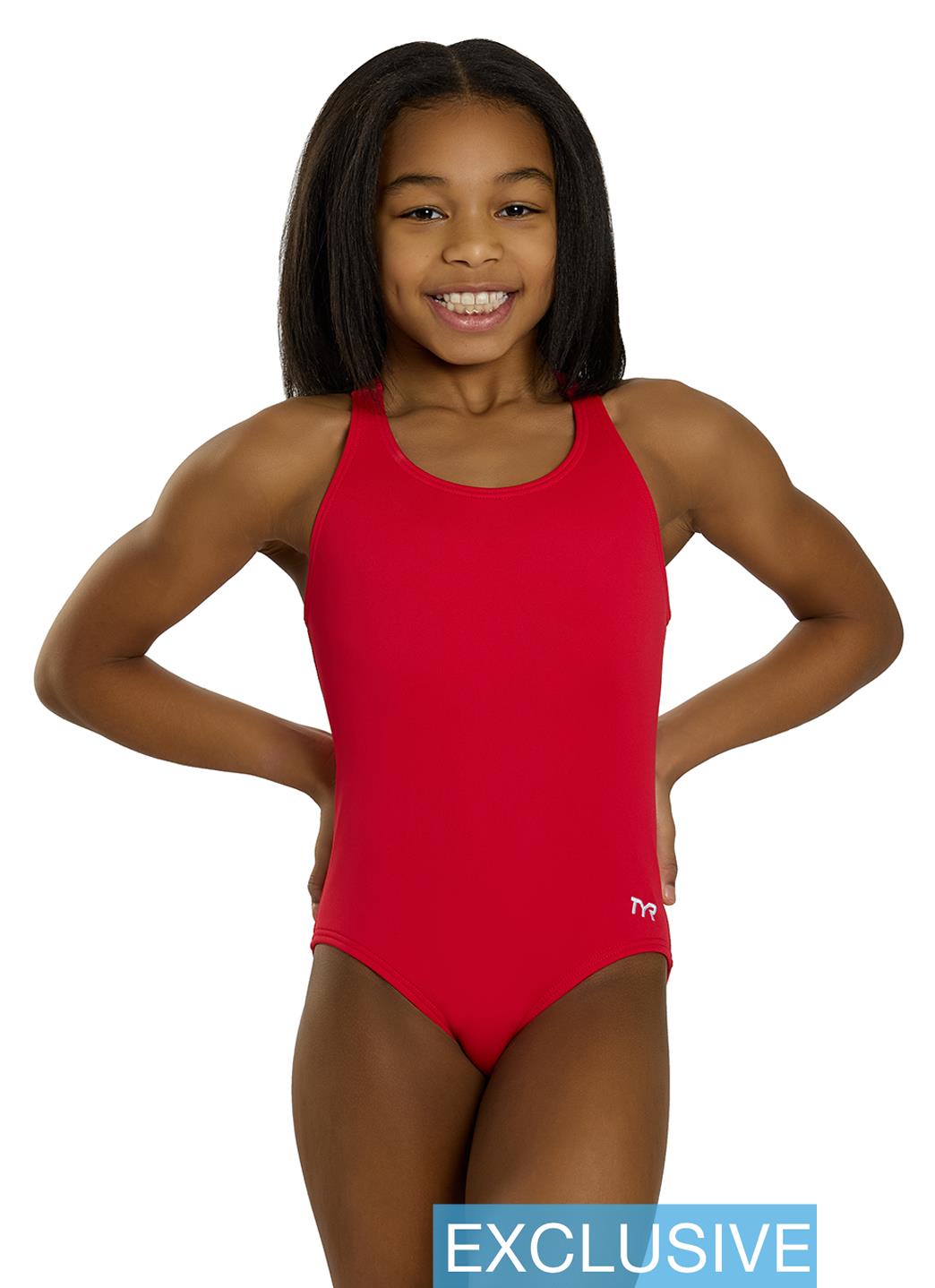 TYR Girls' Solid Ella Maxfit One Piece Swimsuit (Toddler, Little Kid, Big Kid)