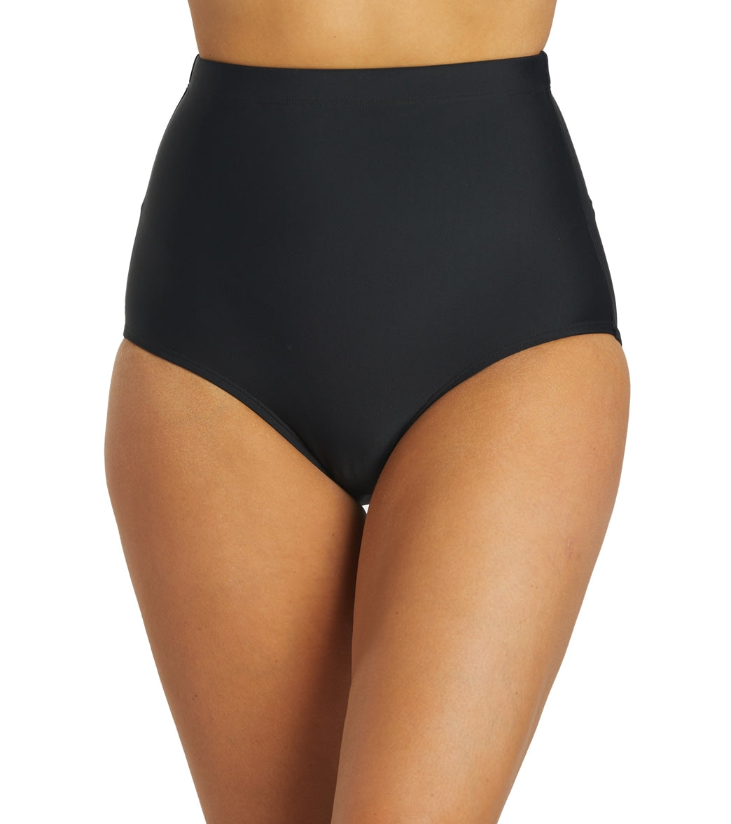 ClubSwim Tummy Control Solid Ultra High Waist Swim Brief Bottom