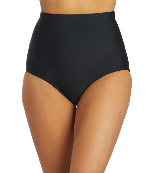 ClubSwim Tummy Control Solid Ultra High Waist Swim Brief Bottom