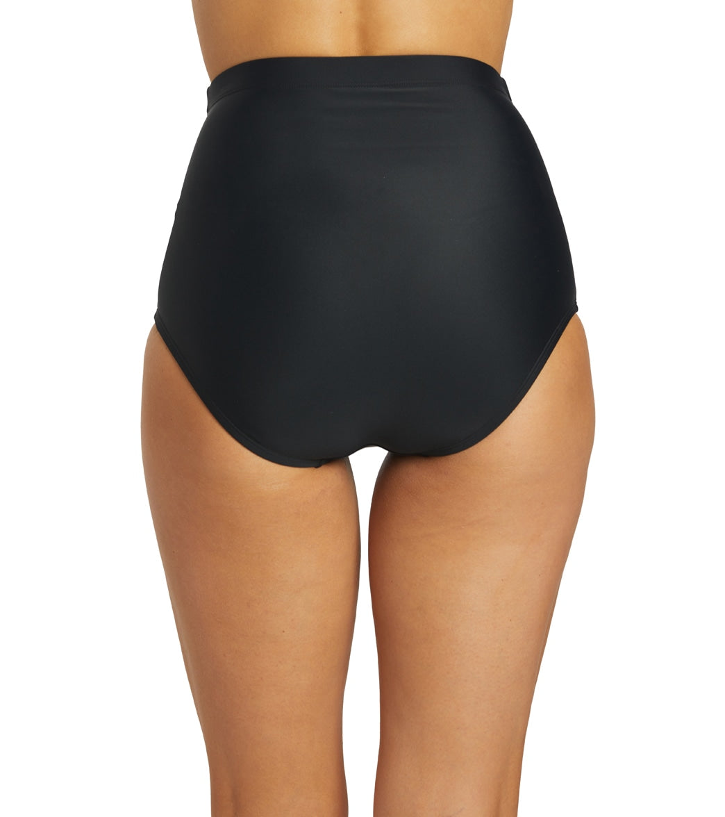 ClubSwim Tummy Control Solid Ultra High Waist Swim Brief Bottom