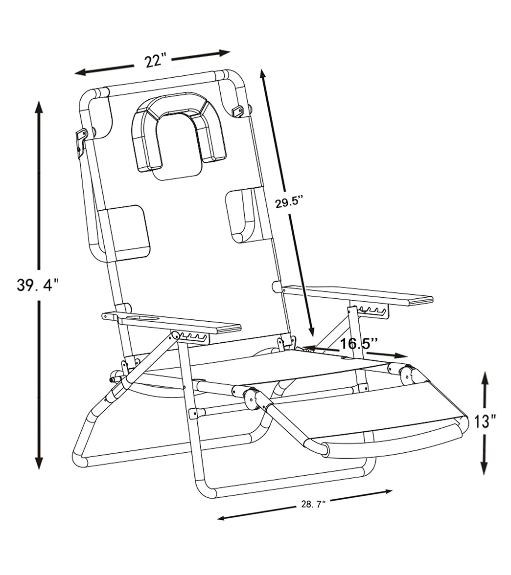 Ostrich Deluxe 3 N 1 Beach Chair