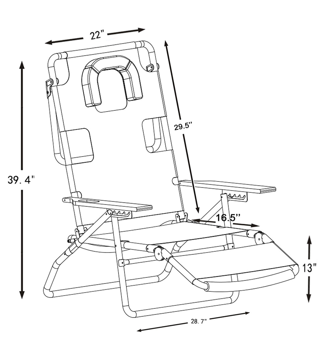 Ostrich Deluxe 3 N 1 Beach Chair