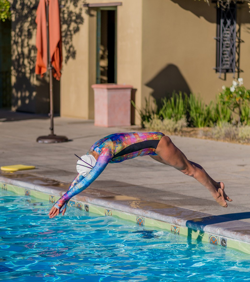 SlipIns Pixelated Zippered Haute Mini Long Sleeve DiveSkin