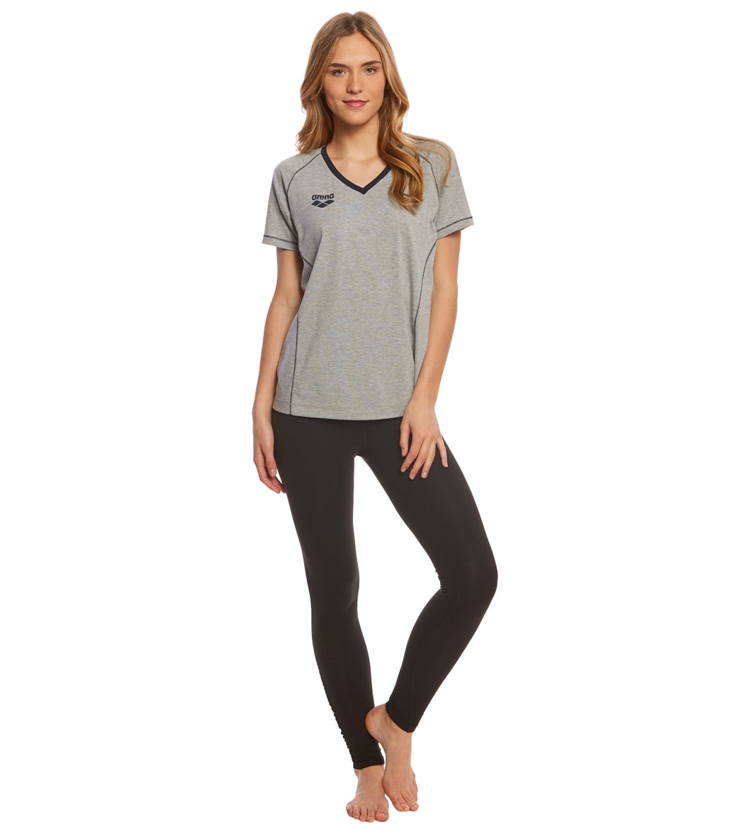 Arena Women's Team Line Short Sleeve V Neck T Shirt