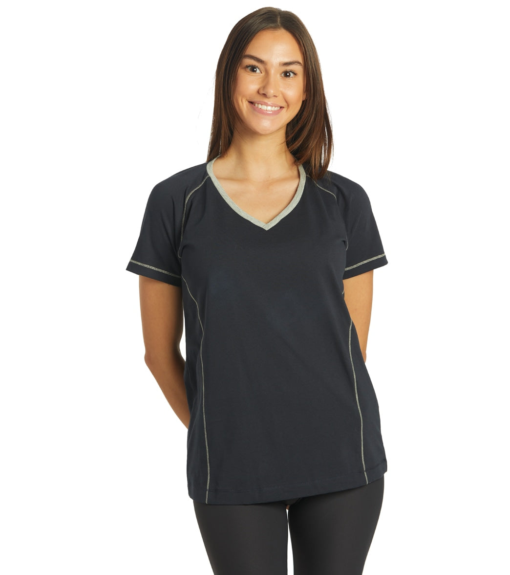 Arena Women's Team Line Short Sleeve V Neck T Shirt