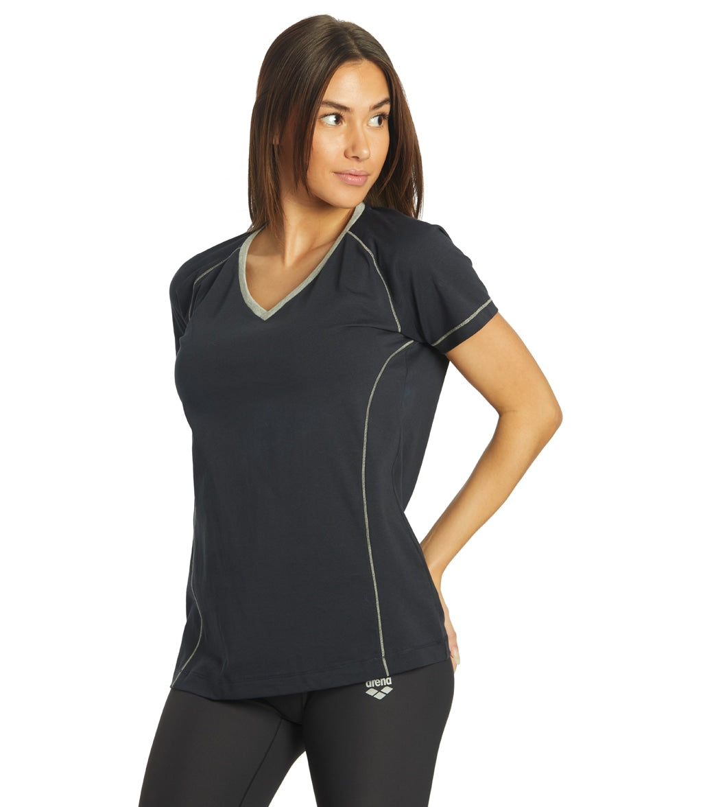 Arena Women's Team Line Short Sleeve V Neck T Shirt