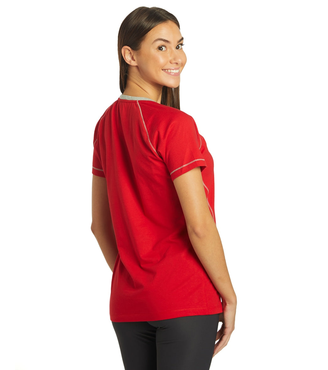 Arena Women's Team Line Short Sleeve V Neck T Shirt