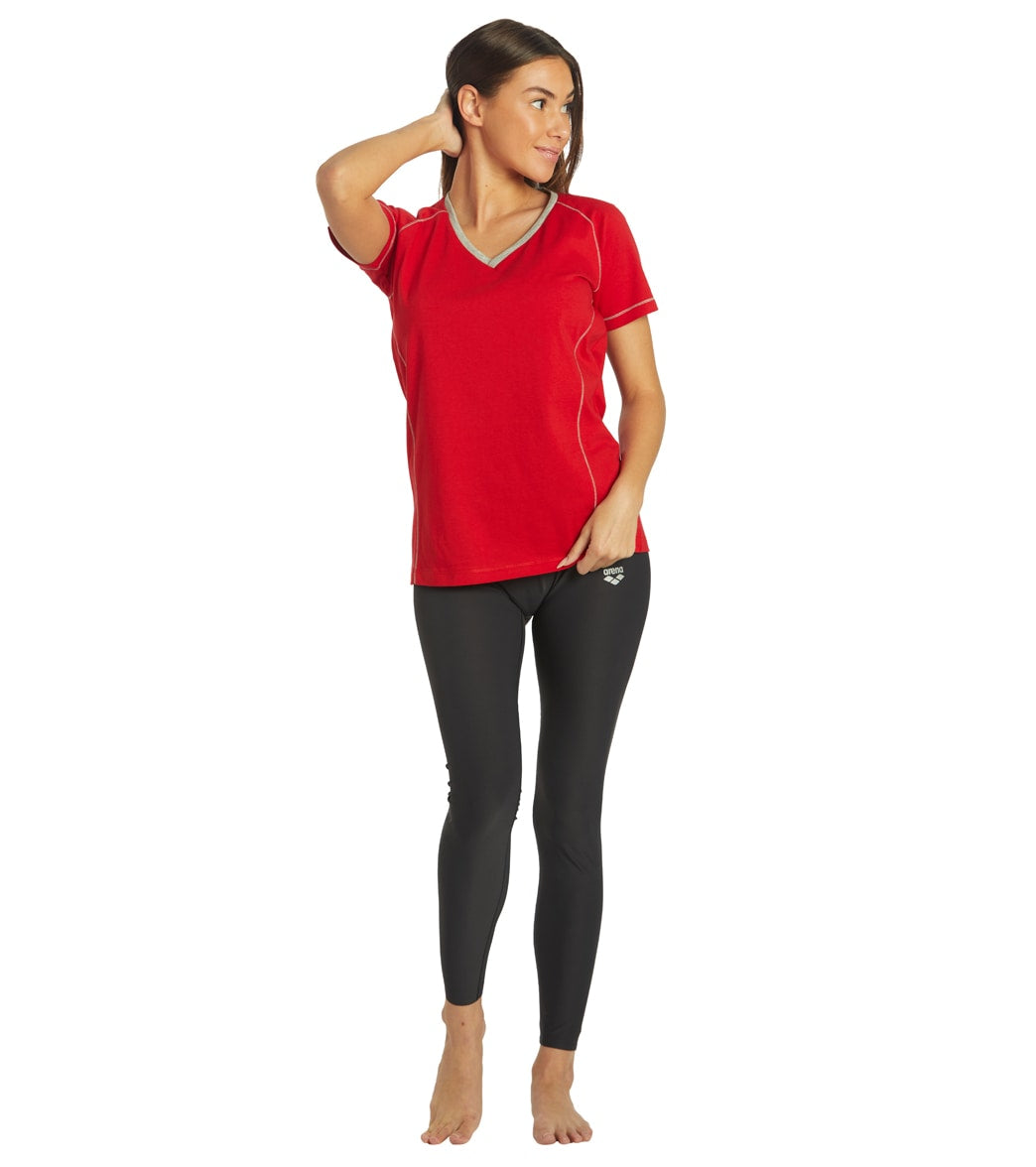 Arena Women's Team Line Short Sleeve V Neck T Shirt