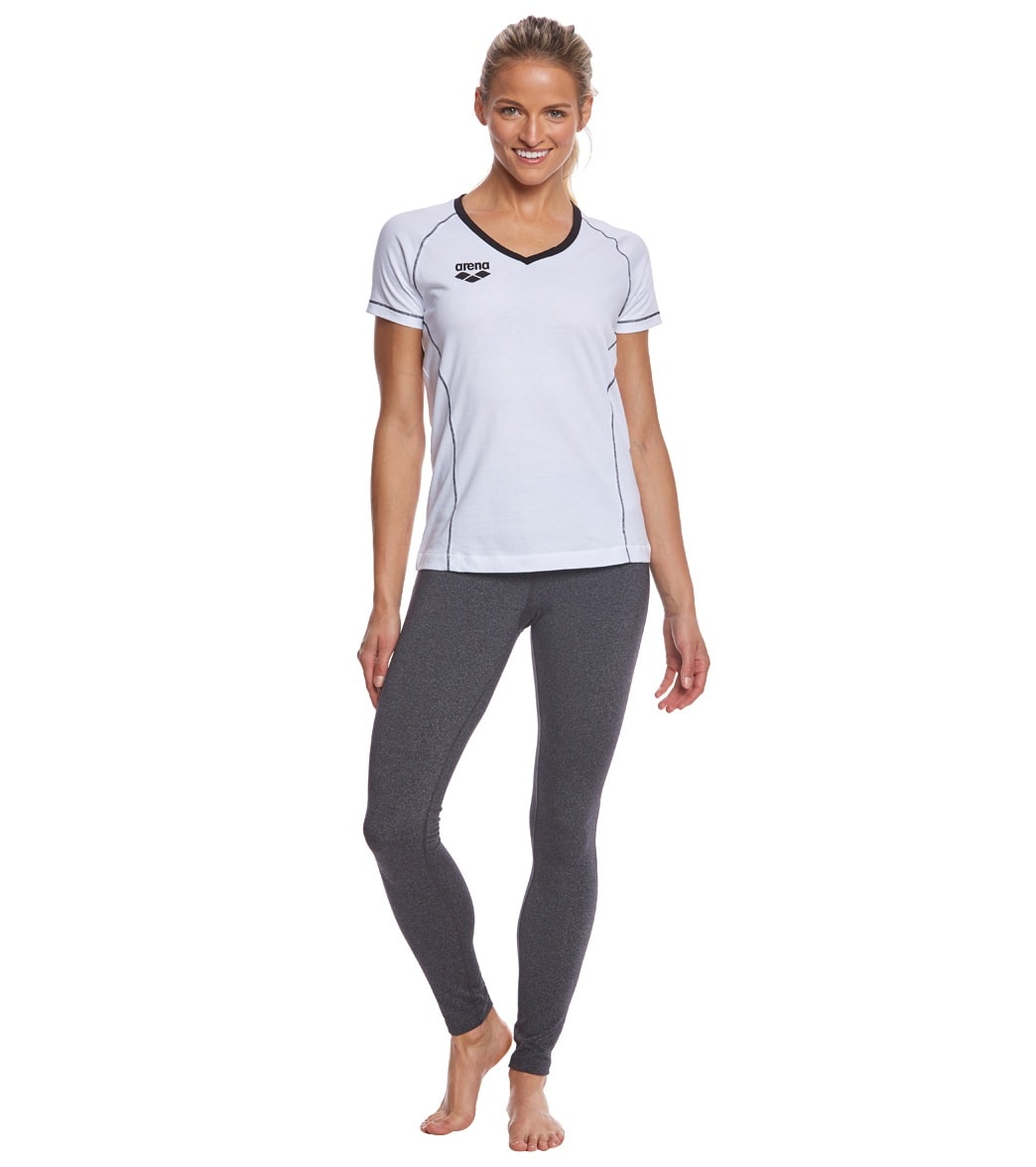 Arena Women's Team Line Short Sleeve V Neck T Shirt