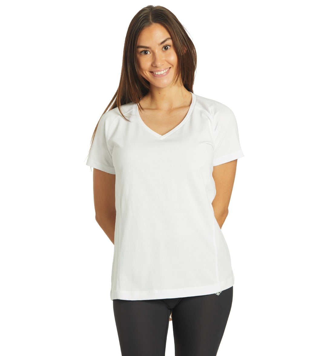 Arena Women's Team Line Short Sleeve V Neck T Shirt