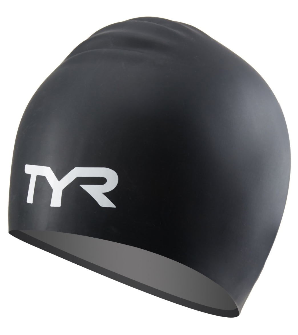 TYR Junior Long Hair Wrinkle Free Silicone Swim Cap