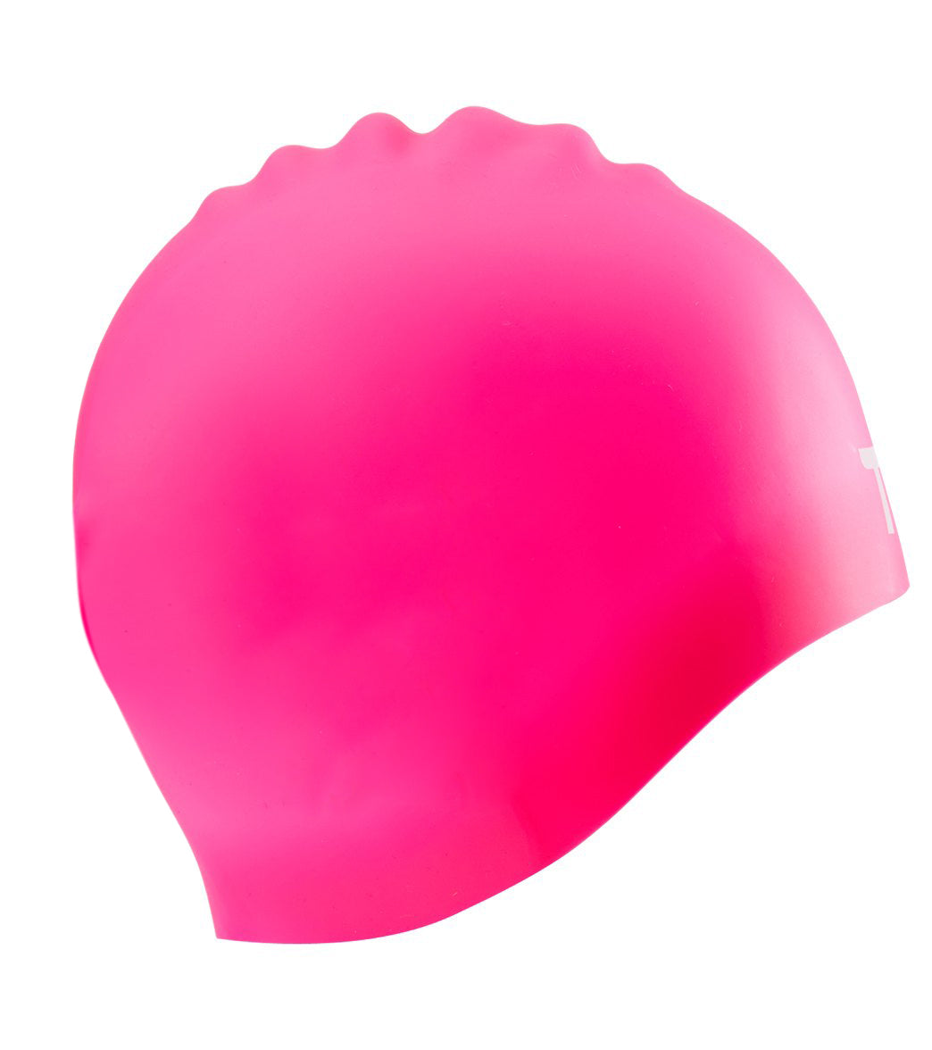 TYR Junior Long Hair Wrinkle Free Silicone Swim Cap