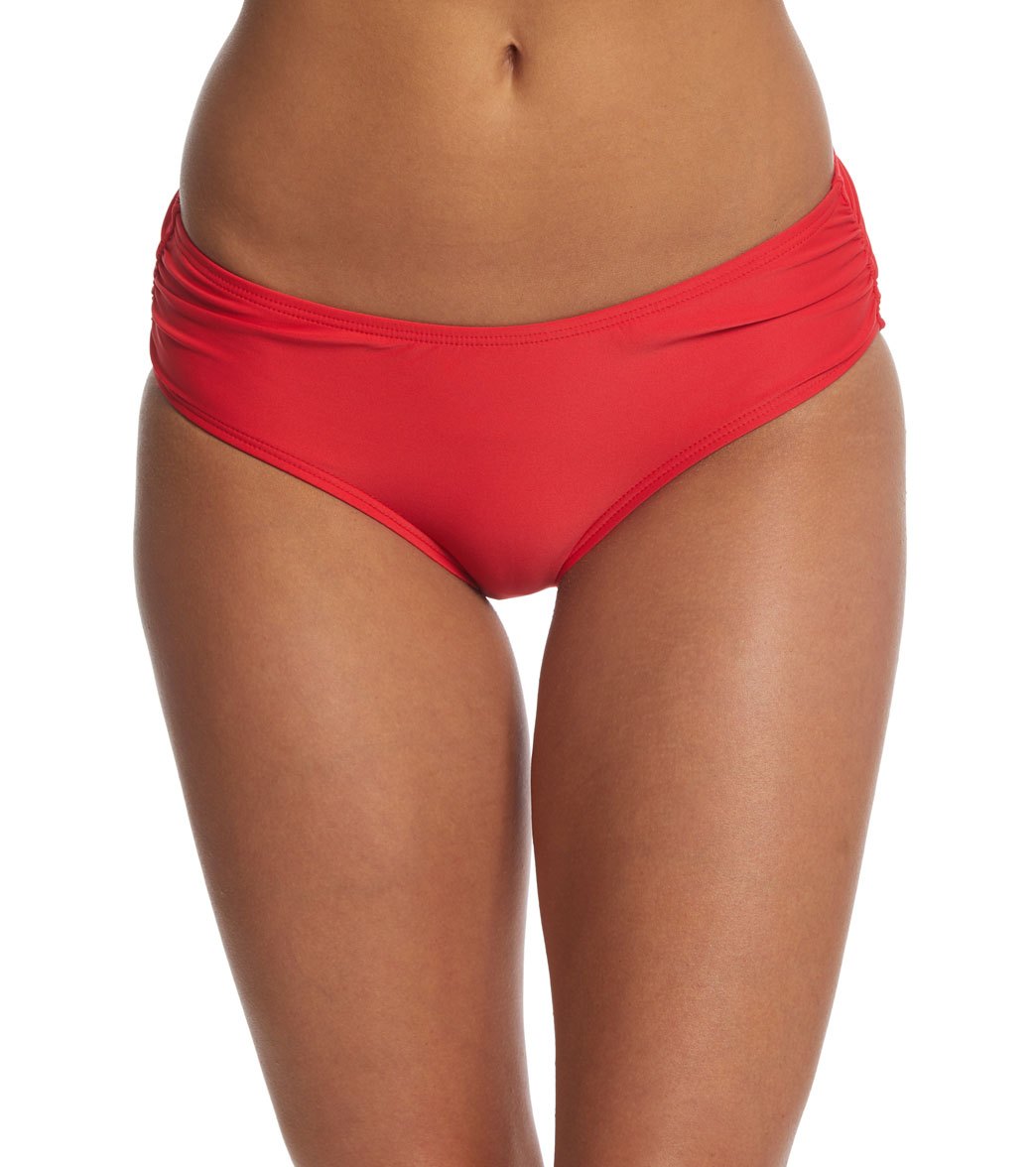 Coco Reef Classic Solid Side Shirred Bikini Bottom