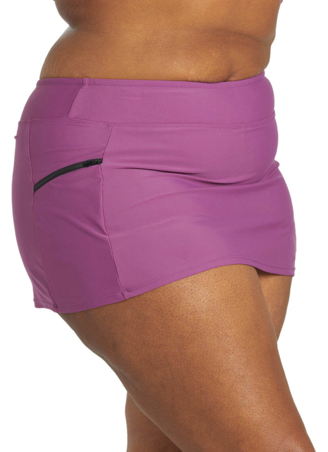 Sporti Plus Size Active Solid Swim Skirt