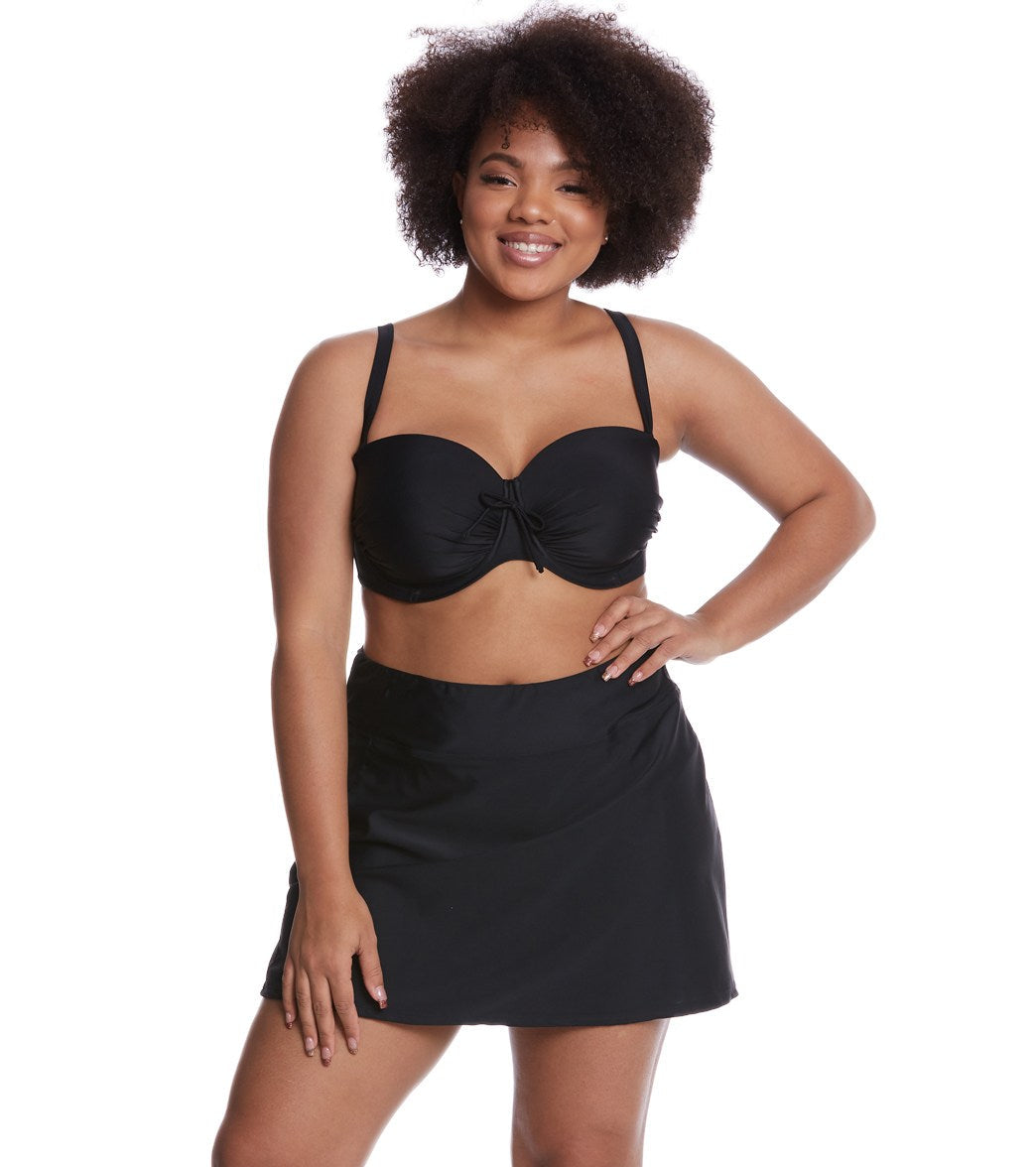Sporti Plus Size Active Solid Swim Skirt