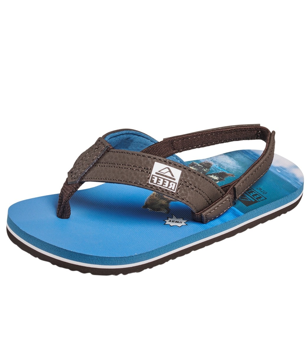 Reef Boy's Grom Photos Sandal (Toddler, Little Kid)