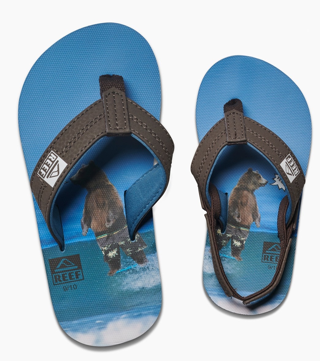 Reef Boy's Grom Photos Sandal (Toddler, Little Kid)