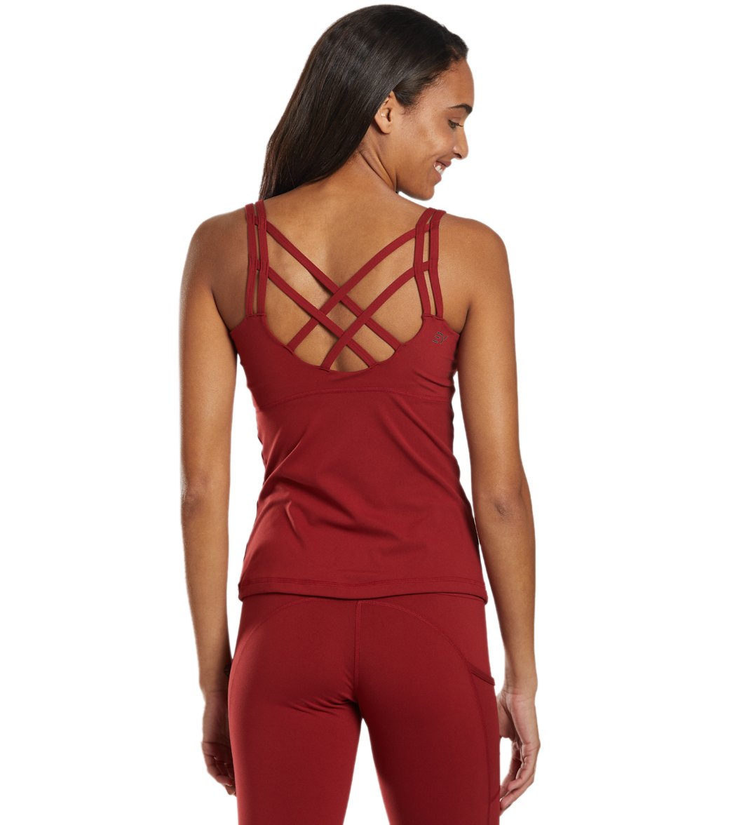 Everyday Yoga Radiant Solid Strappy Back Support Tank