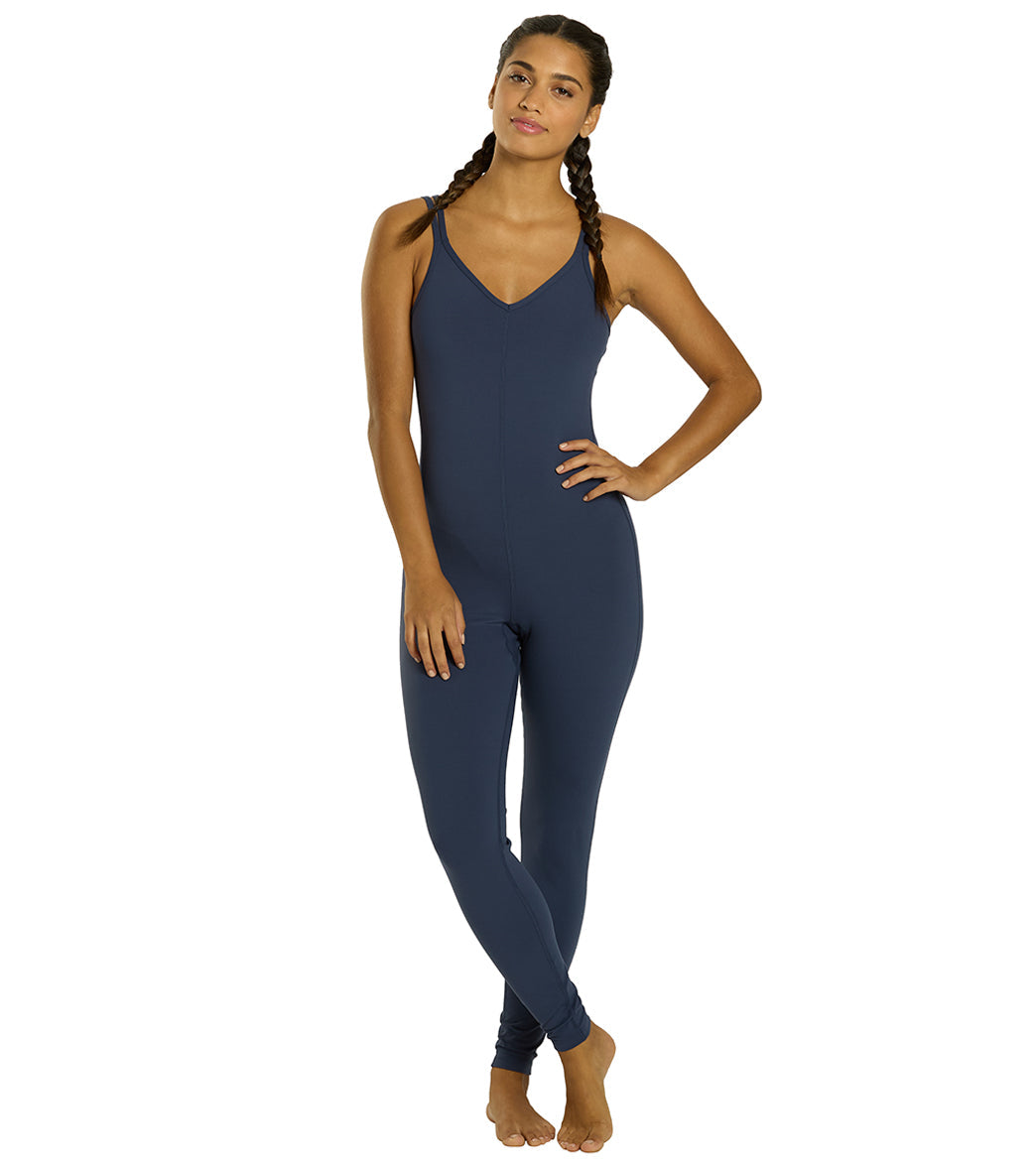 Everyday Yoga Radiant Solid Strappy Back Long Leotard 28"