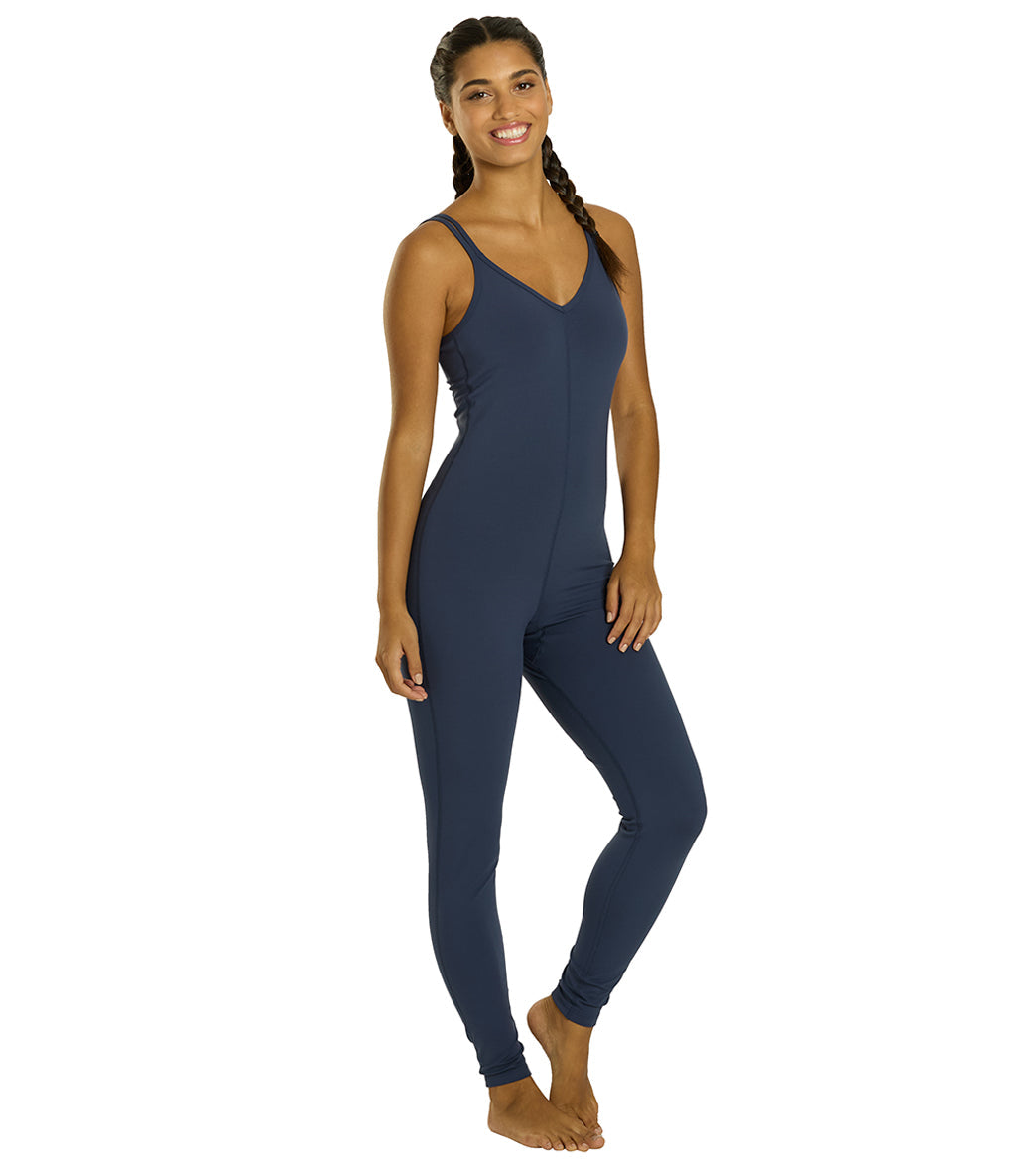 Everyday Yoga Radiant Solid Strappy Back Long Leotard 28"