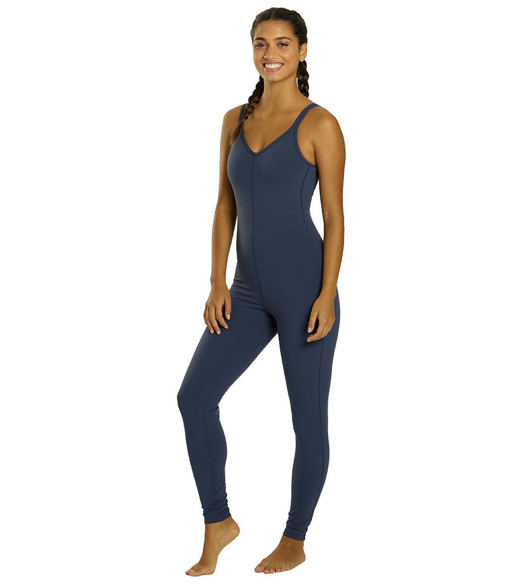 Everyday Yoga Radiant Solid Strappy Back Long Leotard 28"
