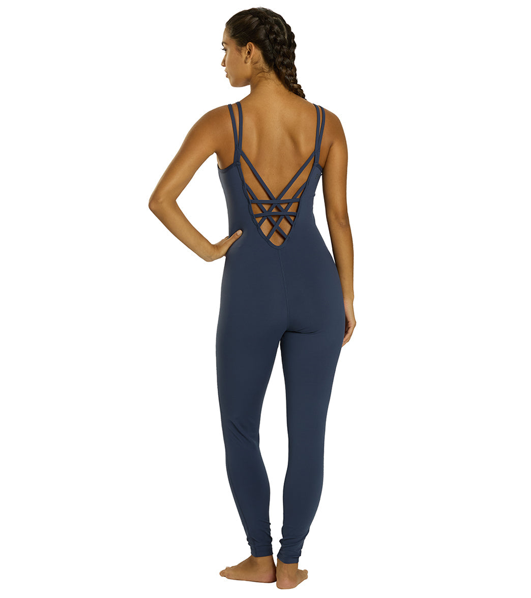 Everyday Yoga Radiant Solid Strappy Back Long Leotard 28"