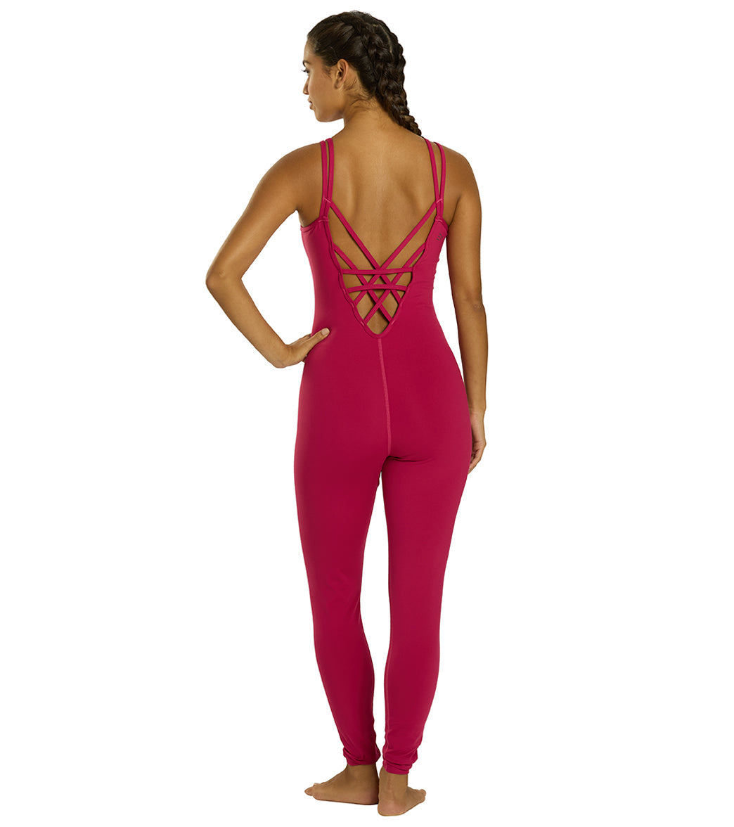 Everyday Yoga Radiant Solid Strappy Back Long Leotard 28"