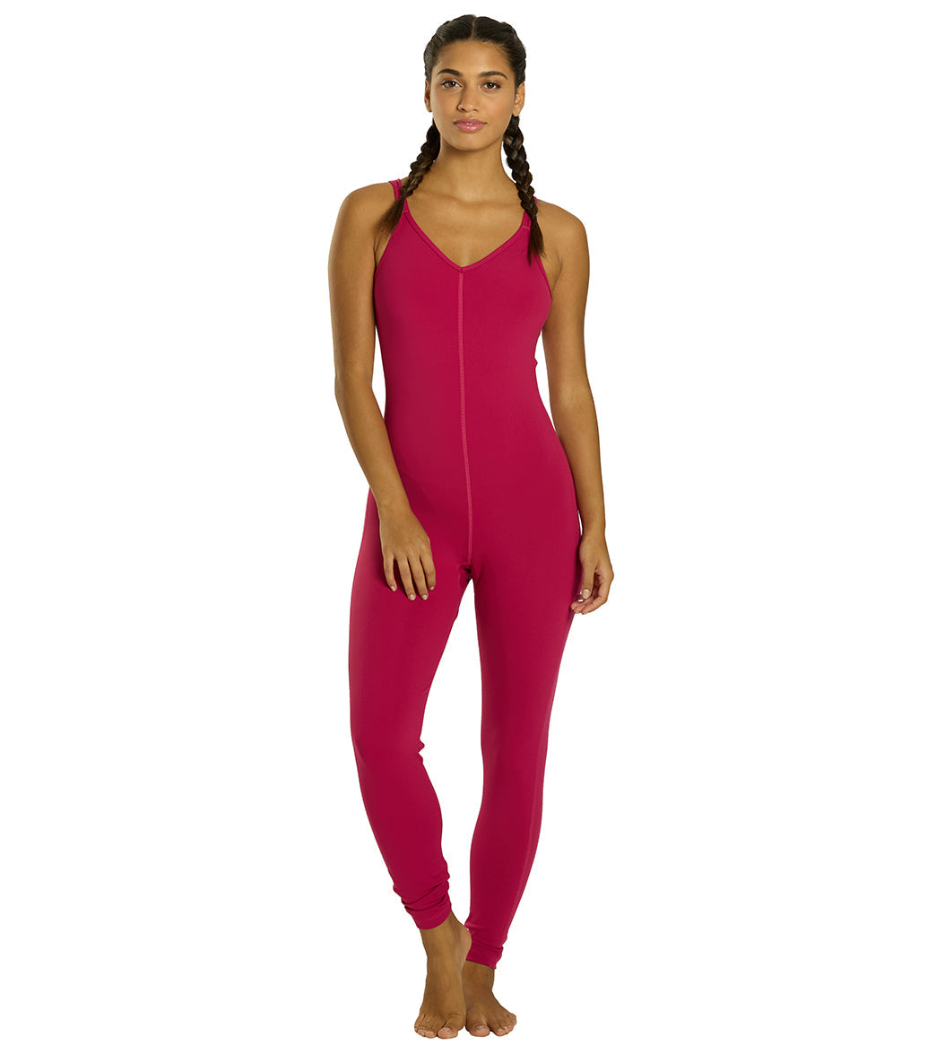 Everyday Yoga Radiant Solid Strappy Back Long Leotard 28"