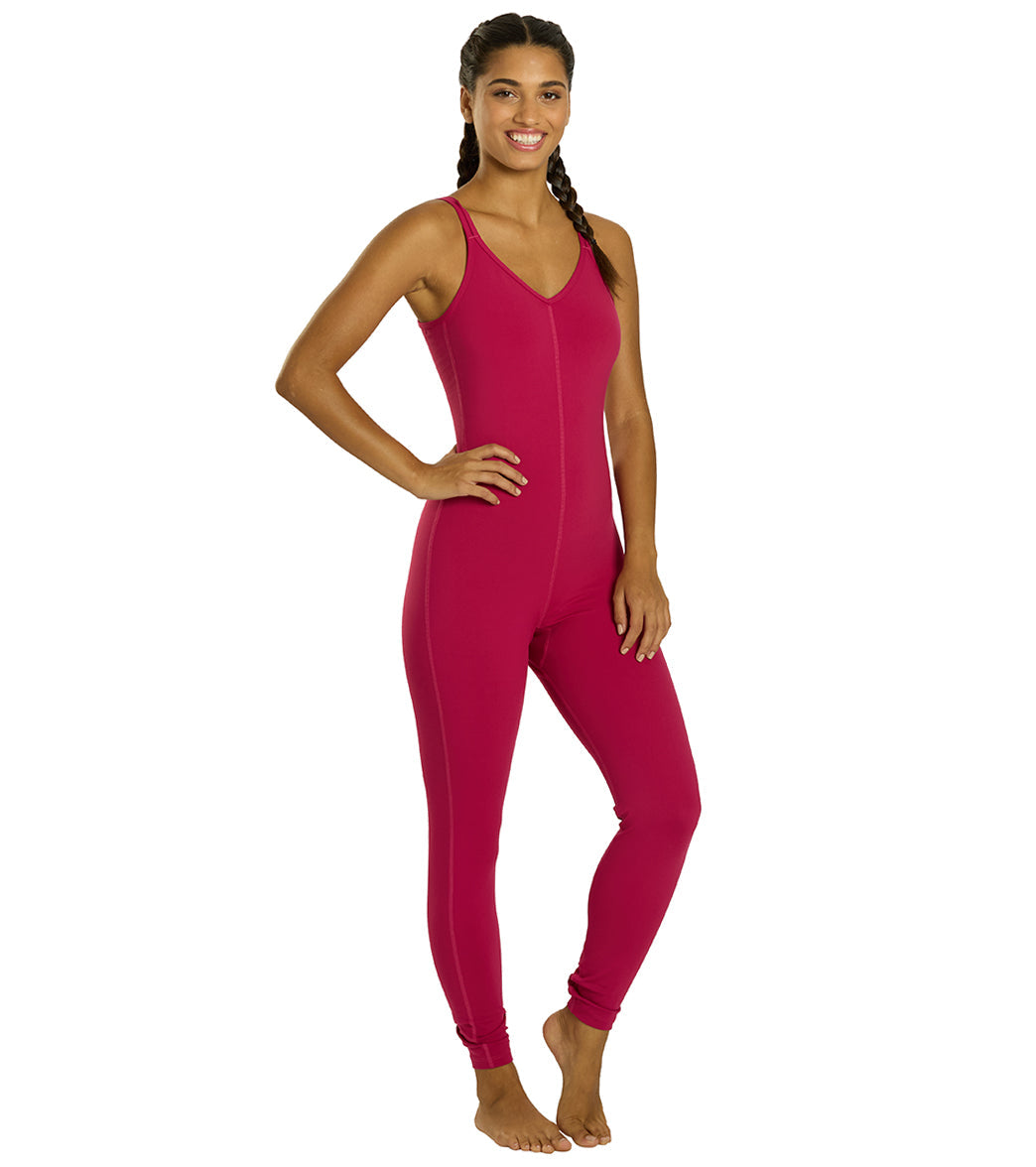 Everyday Yoga Radiant Solid Strappy Back Long Leotard 28"