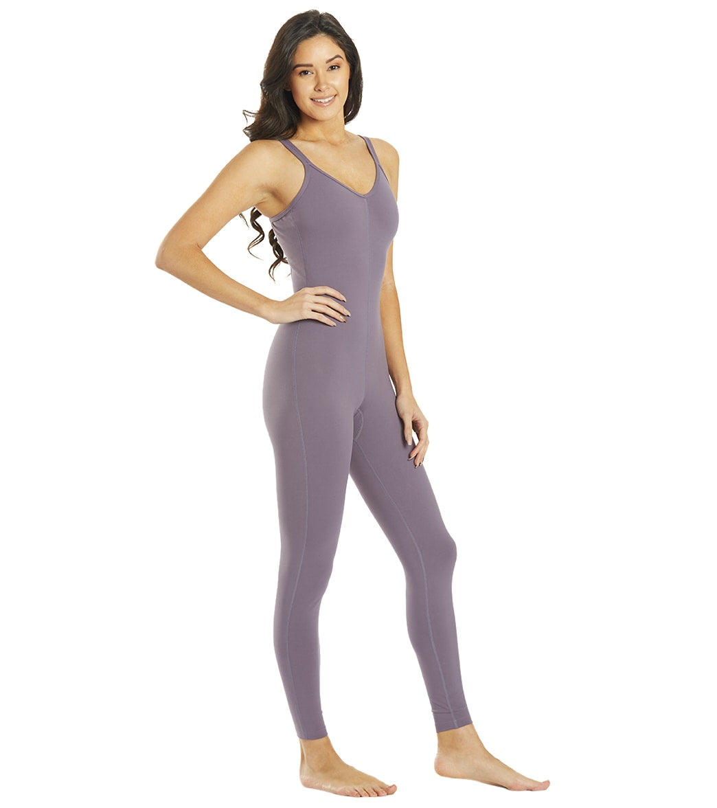 Everyday Yoga Radiant Solid Strappy Back Long Leotard 28"