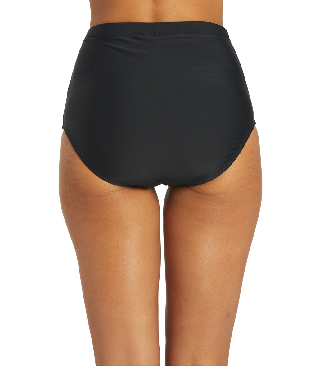 ClubSwim Tummy Control Solid High Waist Swim Brief Bottom