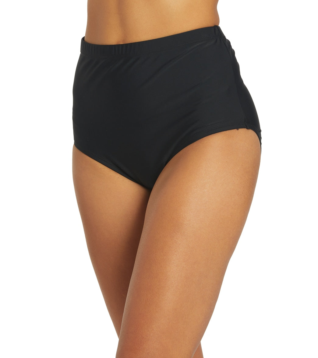ClubSwim Tummy Control Solid High Waist Swim Brief Bottom