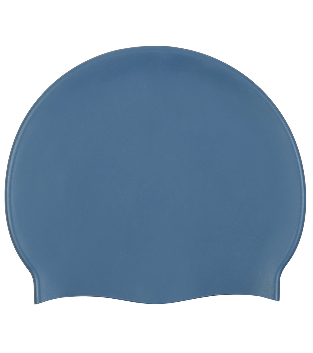 Sporti Solid Metallic Silicone Swim Cap